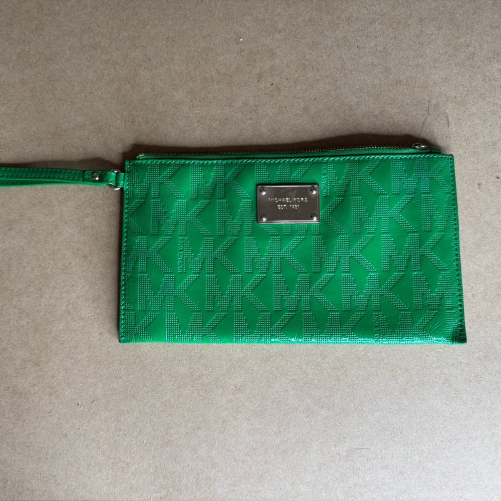 Michael Kors Vibrant Green Wristlet